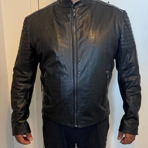 Caporicci embossed Napa leather alligator jacket